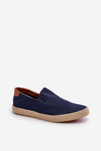 Herren Espadrille Sneaker mit Flechtwerk navy Fenen