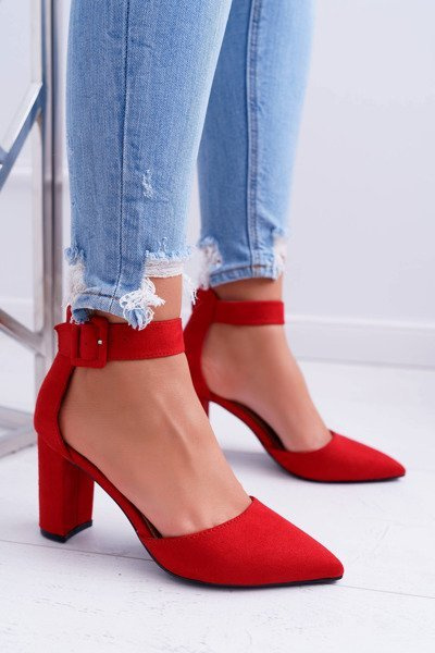 Rote Domine Damen Stiletto-Pumps