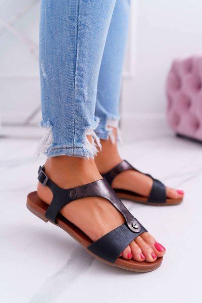 Verner Flache Sandalen für Frauen Schwarz