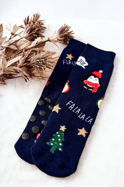 Zokni csúszásgátló mix Christmas 2 Navy