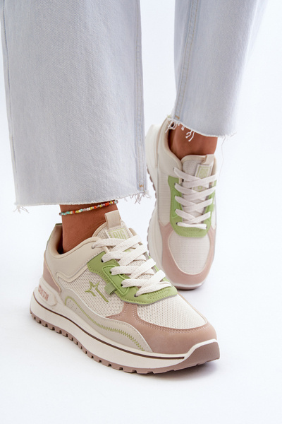 Damen-Sneakers Big Star NN274A091 Beige-Grün