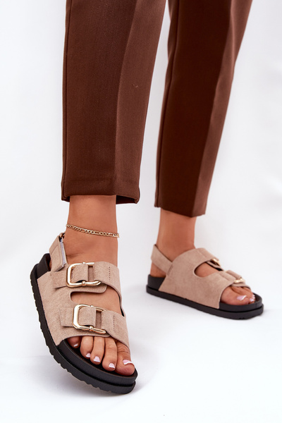 Sandales Femmes Avec Boucles Beige Seladith
