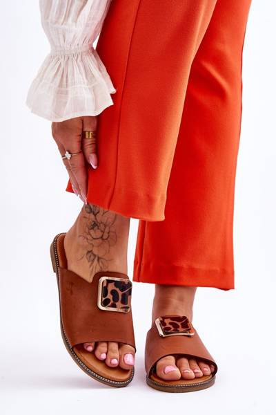 Chaussons Femme Avec Elément Décoratif camel Leonia