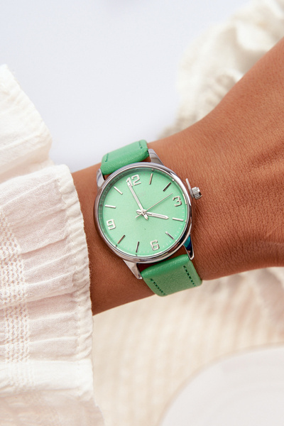 Montre Femme avec Bracelet Simili Cuir Vert Ernest E62177