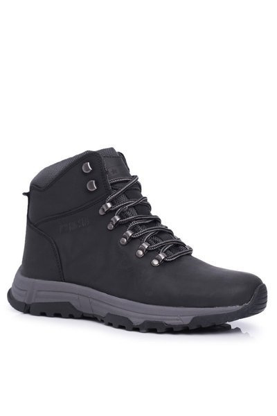 Bottes de trekking pour hommes en cuir Big Star noir EE174201