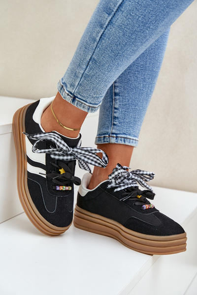 Női Sneakers Klipszekkel Fekete Jariana