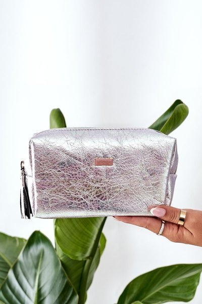 Trousse à maquillage métallique NOBO F04 Argent