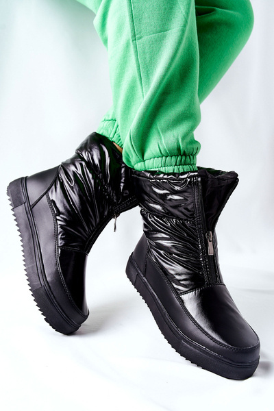 Gepolsterte Damen-Schneeschuhe Schwarz Monile