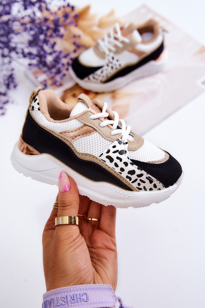 Kinder Sportschuhe Turnschuhe Weiß und Schwarz Kizzie
