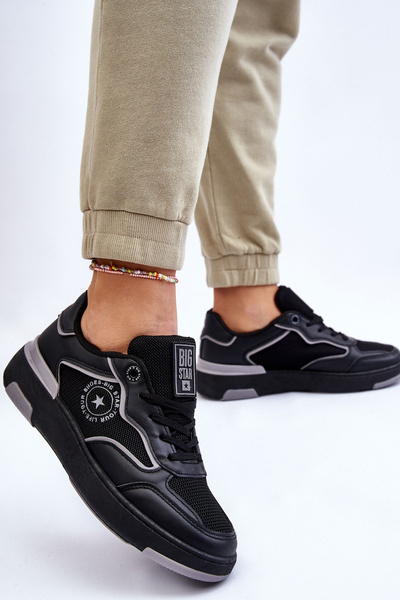 Chaussures de sport pour femmes Big Star LL274443 noires et grises