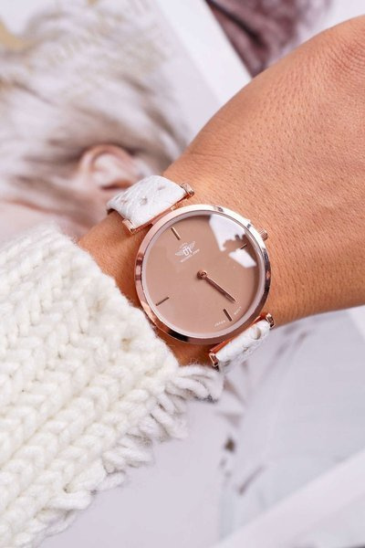 Damenuhr Michael John Beige Schlange Glami