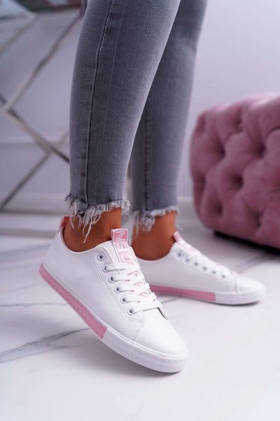 Adidași pentru femei curea albă roz nigrid