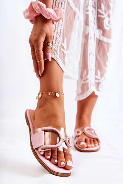 Pantoufles à la mode pour femmes rose Marsala