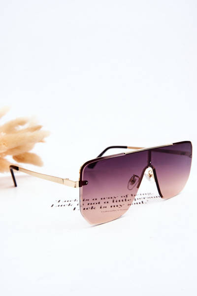Lunettes de soleil tendance 400UV Prius V310 dégradé doré-marron