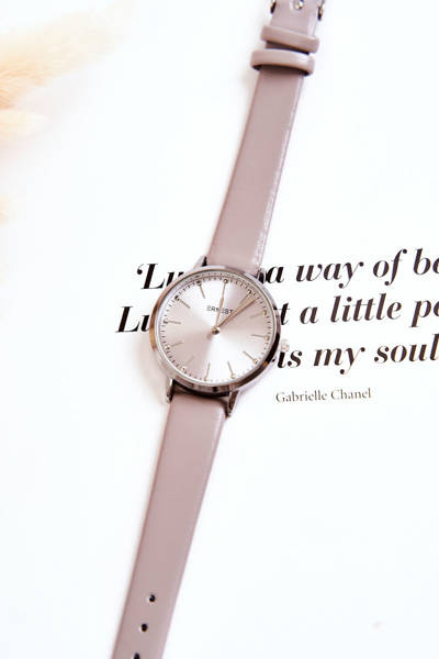 Montre Analogique Femme Sans Nickel Ernest Gris