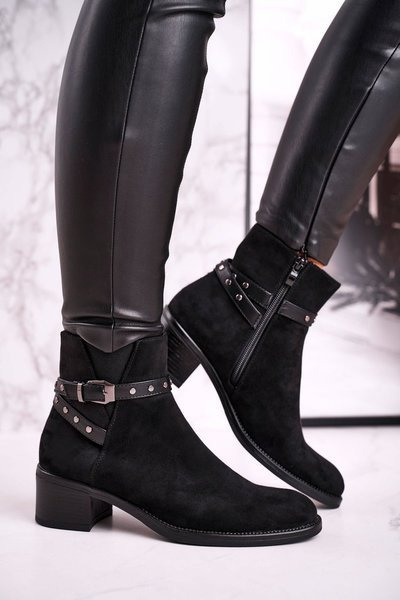 Cizme pentru femei Sergio Leone Suede Black BT615