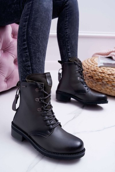 Cizme muncitoare pentru femei Big Star Piele gri EE274507