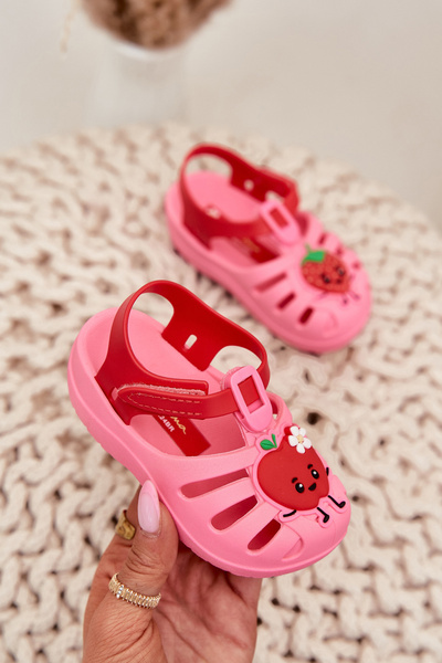 Sandale Copii Velcro Fructe 83615 Ipanema Summer XIV Roz-Roșu