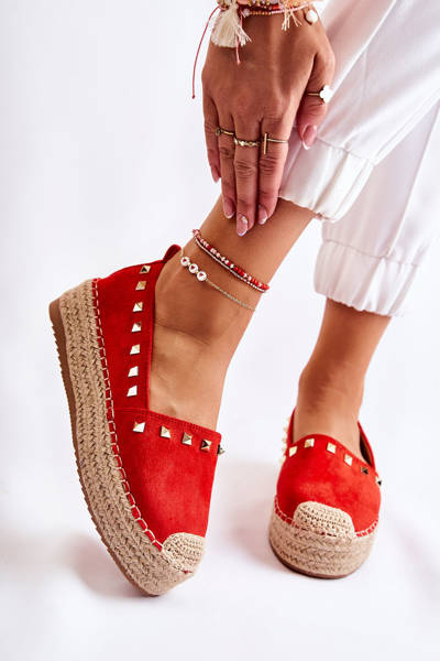 Női espadrillák szegecsekkel Red Laross