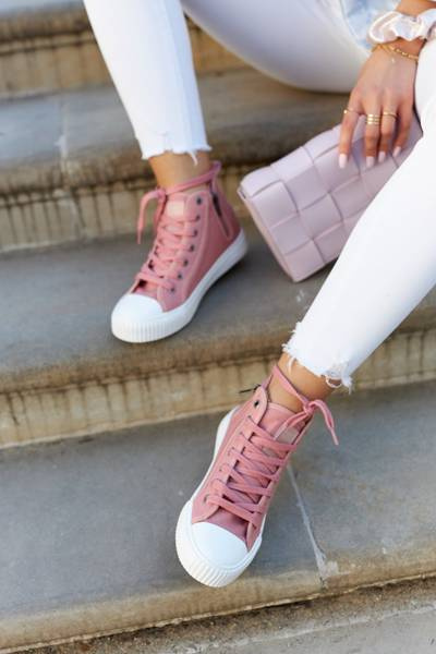 Klassische hohe Turnschuhe Big Star JJ274382 Rosa