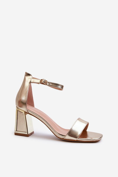 Goldene Sandalen mit Absatz Pholia