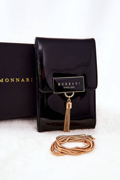 Monnari női kézitáska lakkozott BAG5130-M20 fekete