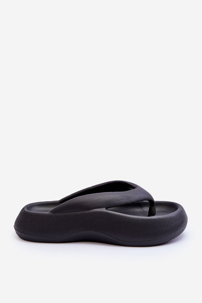 Damen Foam Flip Flops Schwarz Roux