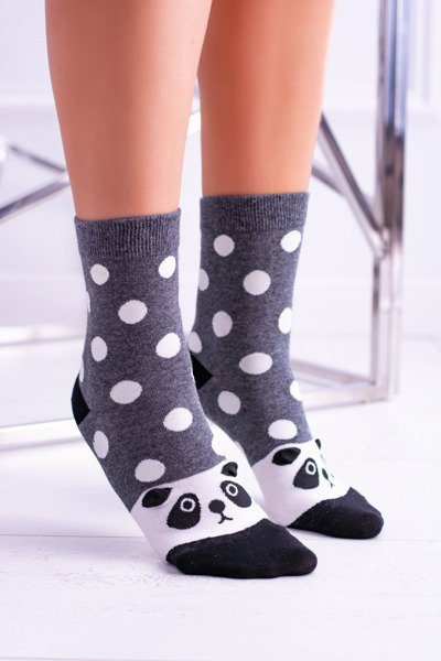 Chaussettes Femme À Pois Avec Oreilles De Panda