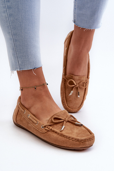 Női velúr mokaszin Camel Si Passione