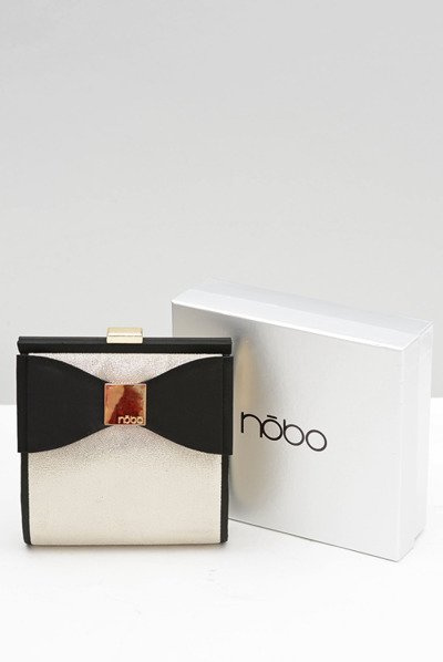 Women's Small Gold Handbag Nobo Bow