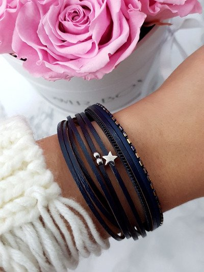 Women's Bracelet Thong Pomegranate Star Michiko