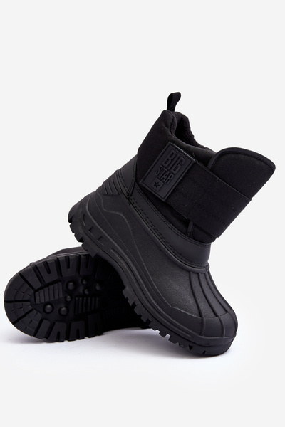 Bottes de neige pour enfants sur Velcro Big Star KK374237 Camel