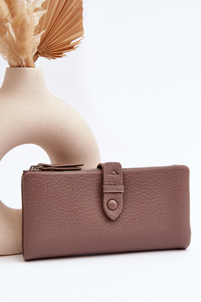 Damen Große Hellbraune Brieftasche Aenima