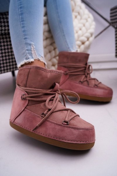 Cizme de zăpadă pentru femei, vege roz încălzită