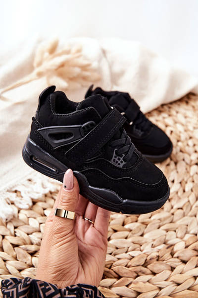 Chaussures de sport en cuir pour enfants noires Marisa
