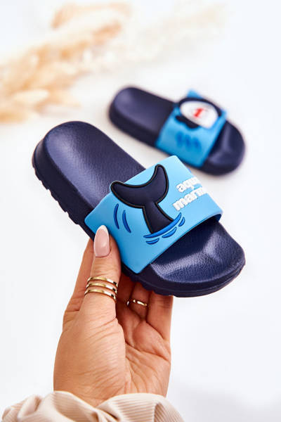 Chaussons Légers Enfant Bleu et bleu marine Sharky