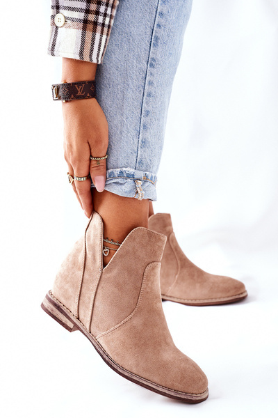 Cizme pe Wedge S.Barski JOIVA BEIGE