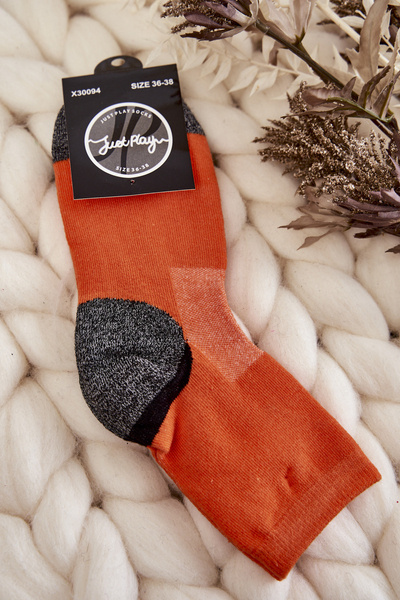 Hohe Baumwollsocken für Damen in Orange