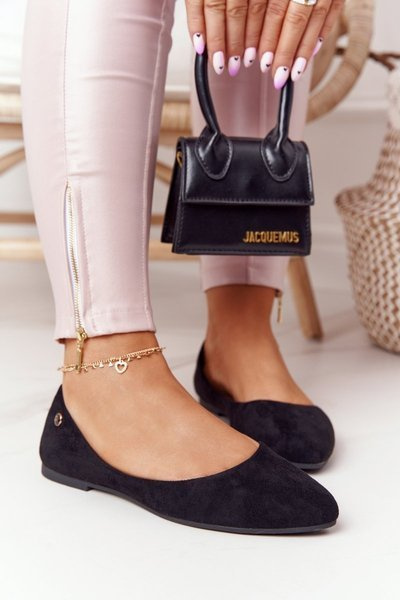 Velúr balerina Sergio Leone BL622 fekete