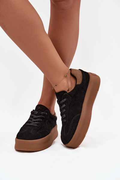 Baskets pour femmes sur plateforme Big Star SS274761 Noires