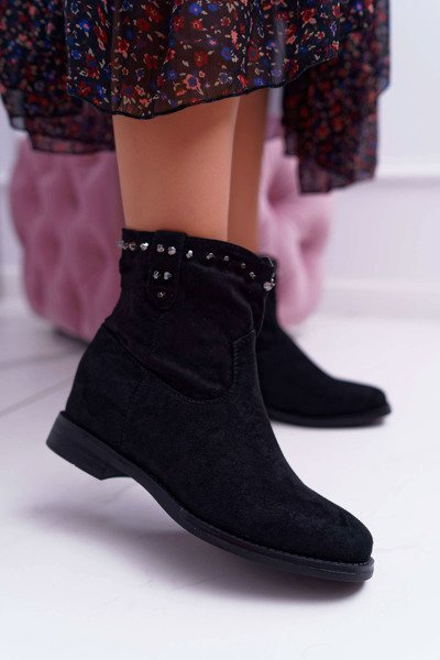 Damenstiefel Flacher Absatz Geheizt Schwarz Deminis