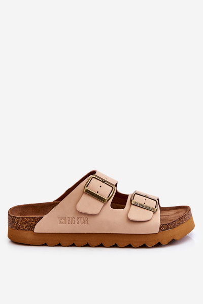 Klassische Damen Big Star Hausschuhe LL274478 Beige