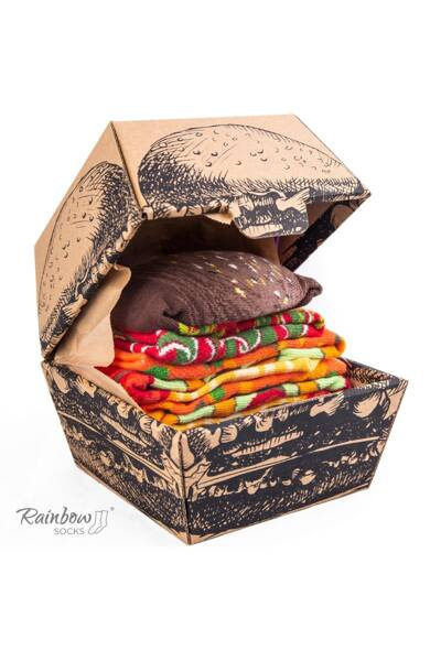Rainbow Socks Burger Vege Socks 2 pár