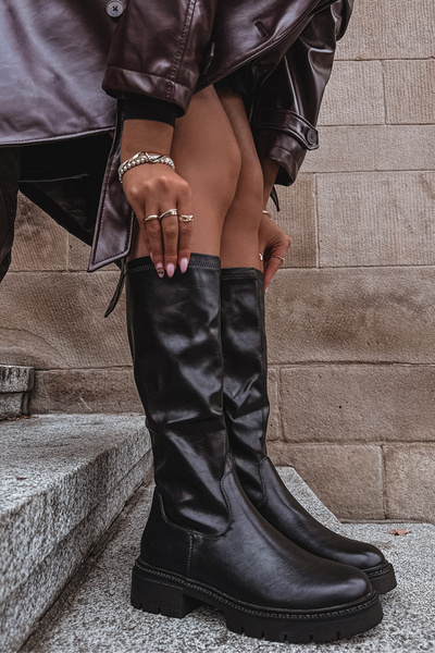 Moteriški batai iš ekologiškos odos Juodi Oceana