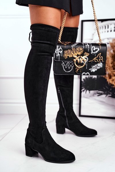 Cizme pentru femei Sergio Leone Lycra Black KZ281