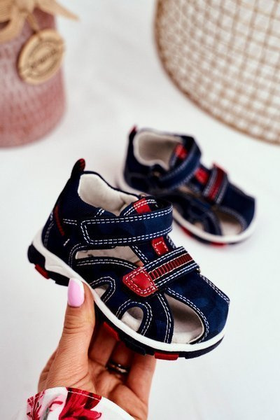 Kindersandalen mit Klettverschluss Marineblau Goreno