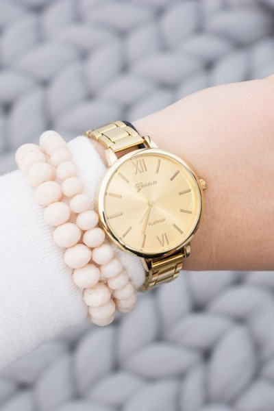 Elegante Damenuhr in Gold mit Armband