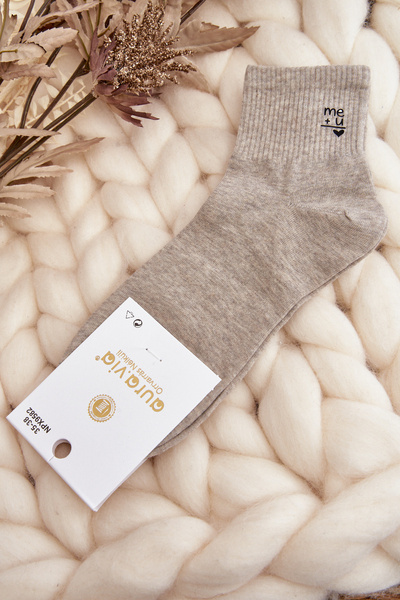 Chaussettes Coton Femme Gris