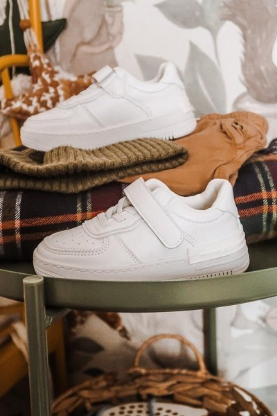Kinder Klettverschluss Sportschuhe Weiß Airy
