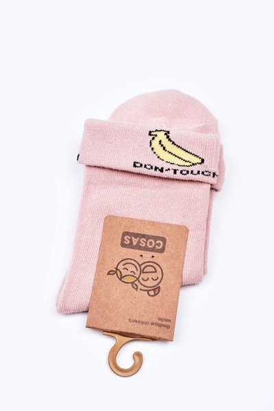 Chaussettes Enfant En Coton Avec Banane COSAS Rose